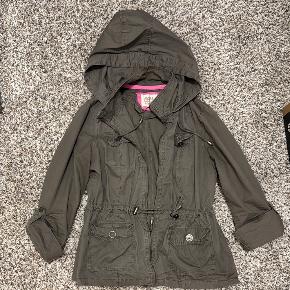 Ashley By 26 International Hooded Jacket - Dark Olive (M)